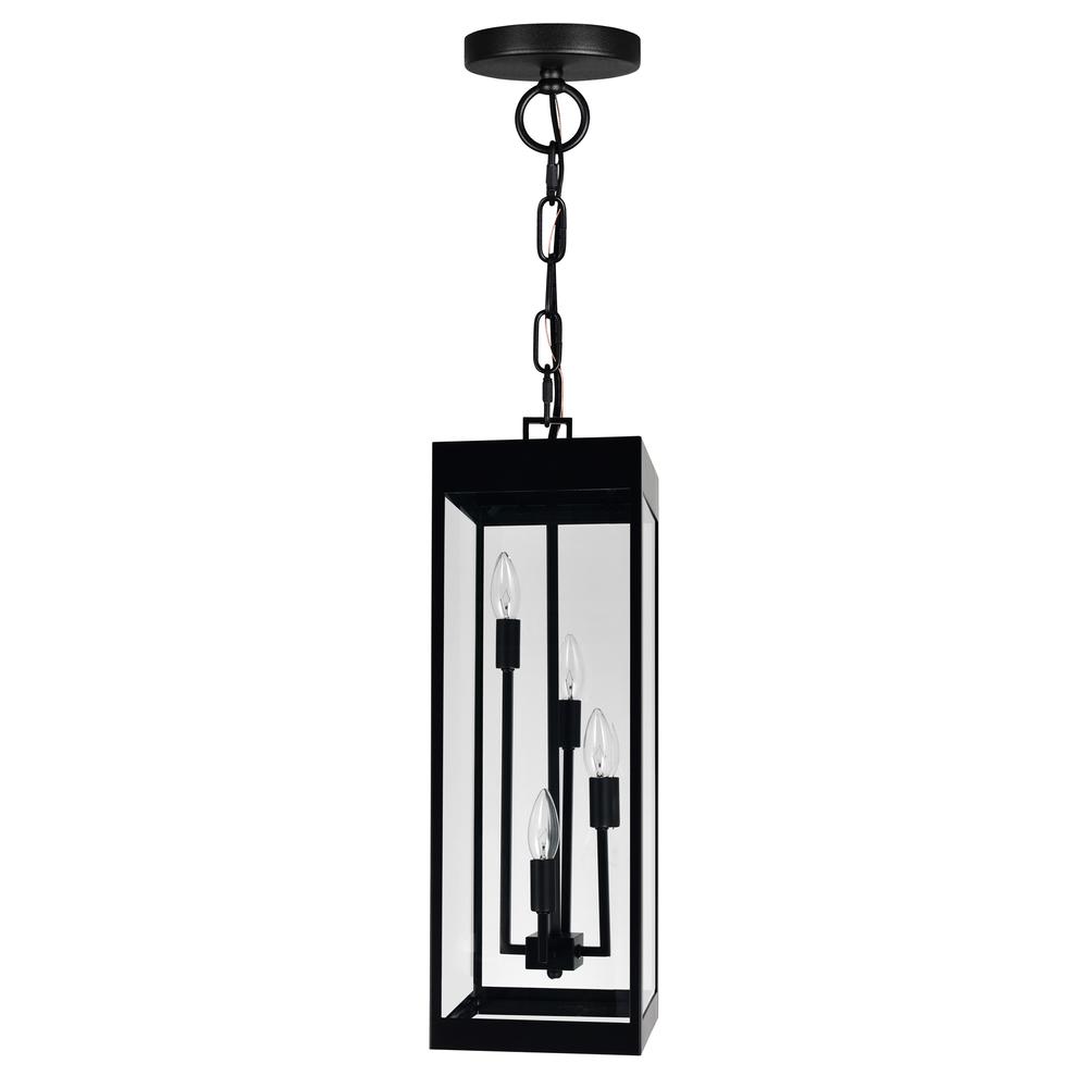 Windsor 4 Light Black Outdoor Ceiling Light. Picture 5