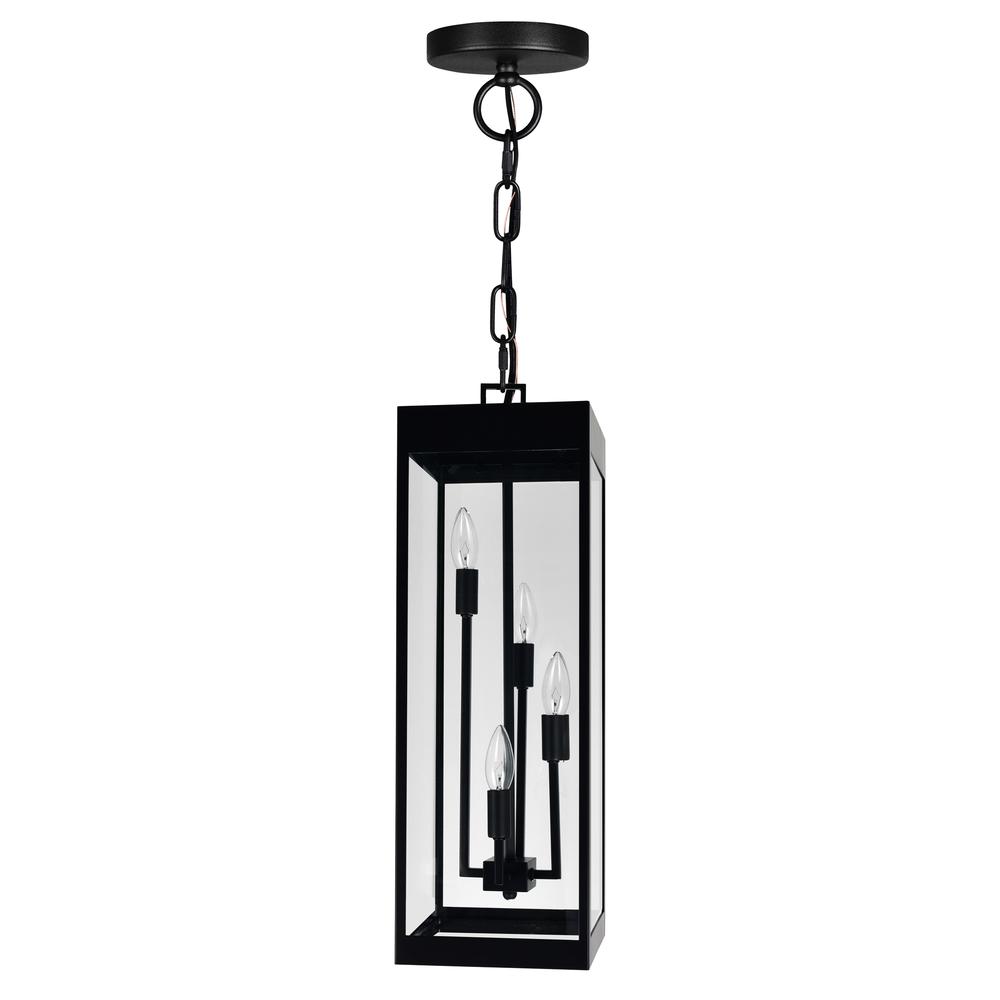 Windsor 4 Light Black Outdoor Ceiling Light. Picture 6