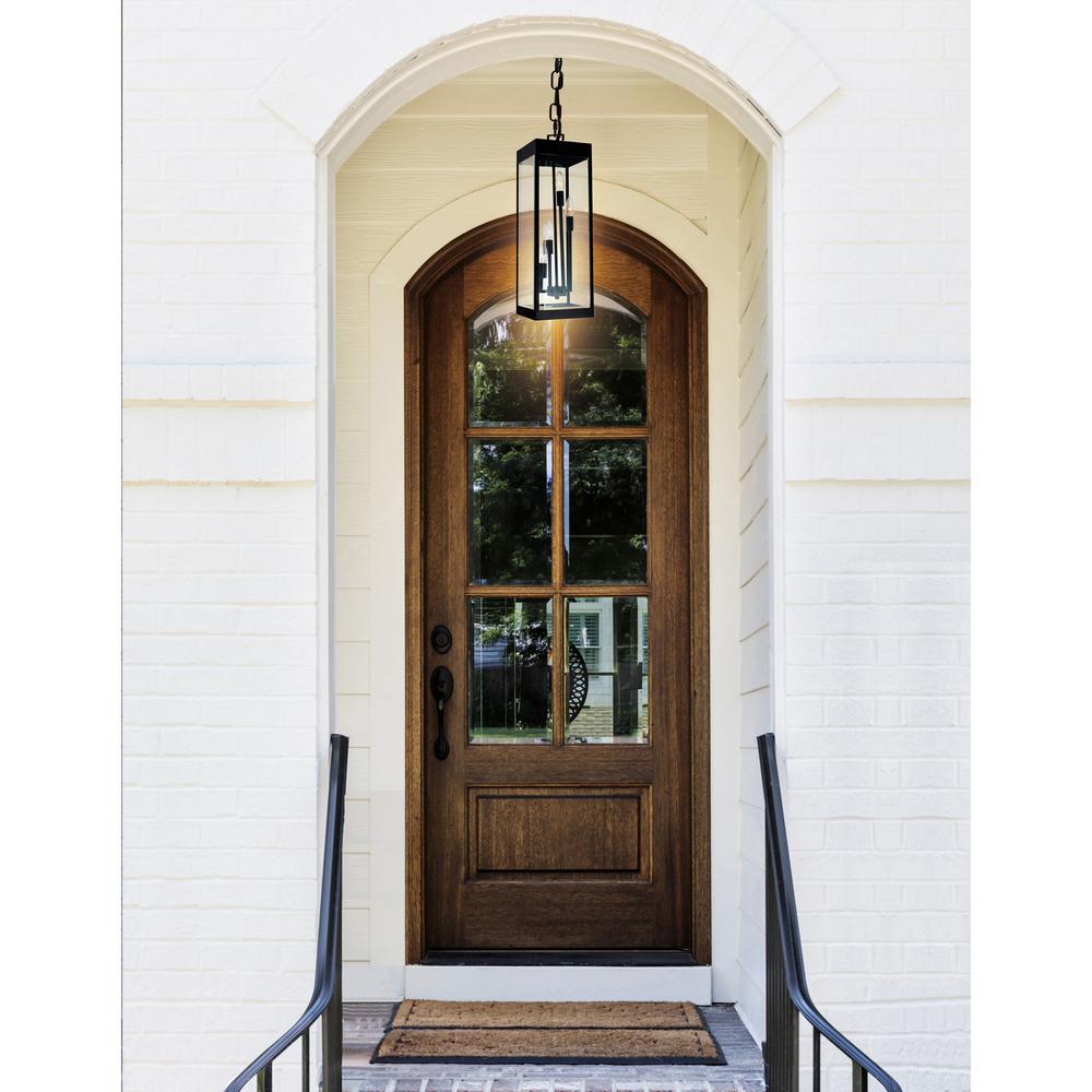 Windsor 4 Light Black Outdoor Ceiling Light. Picture 7