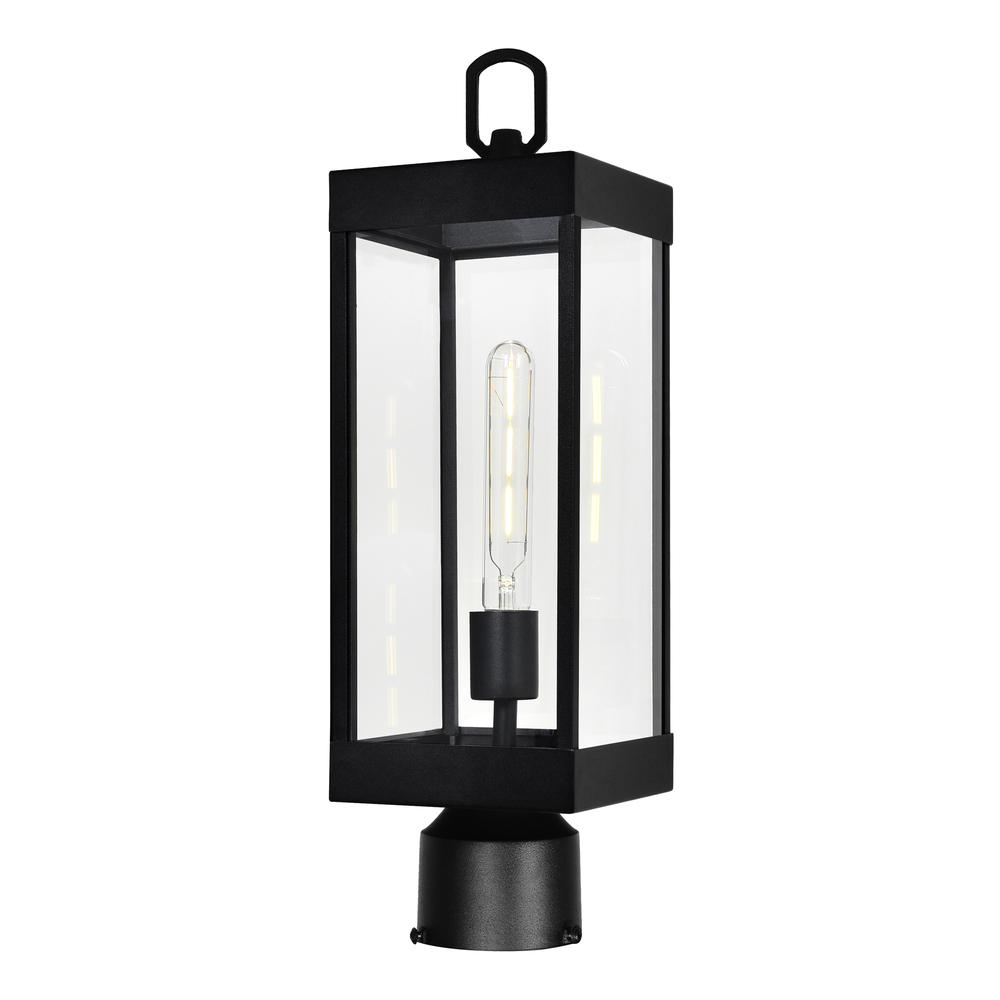 Windsor 1 Light Black Outdoor Lantern Head. Picture 1