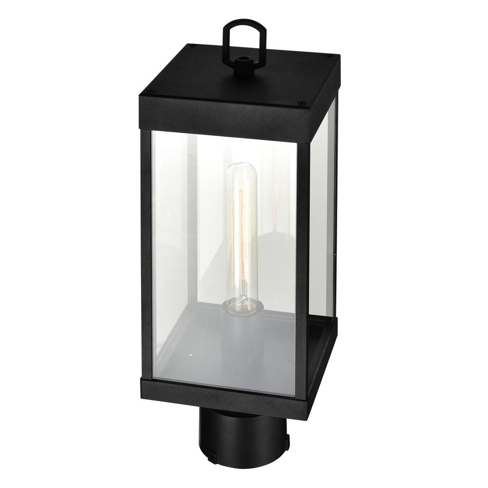 Windsor 1 Light Black Outdoor Lantern Head. Picture 3