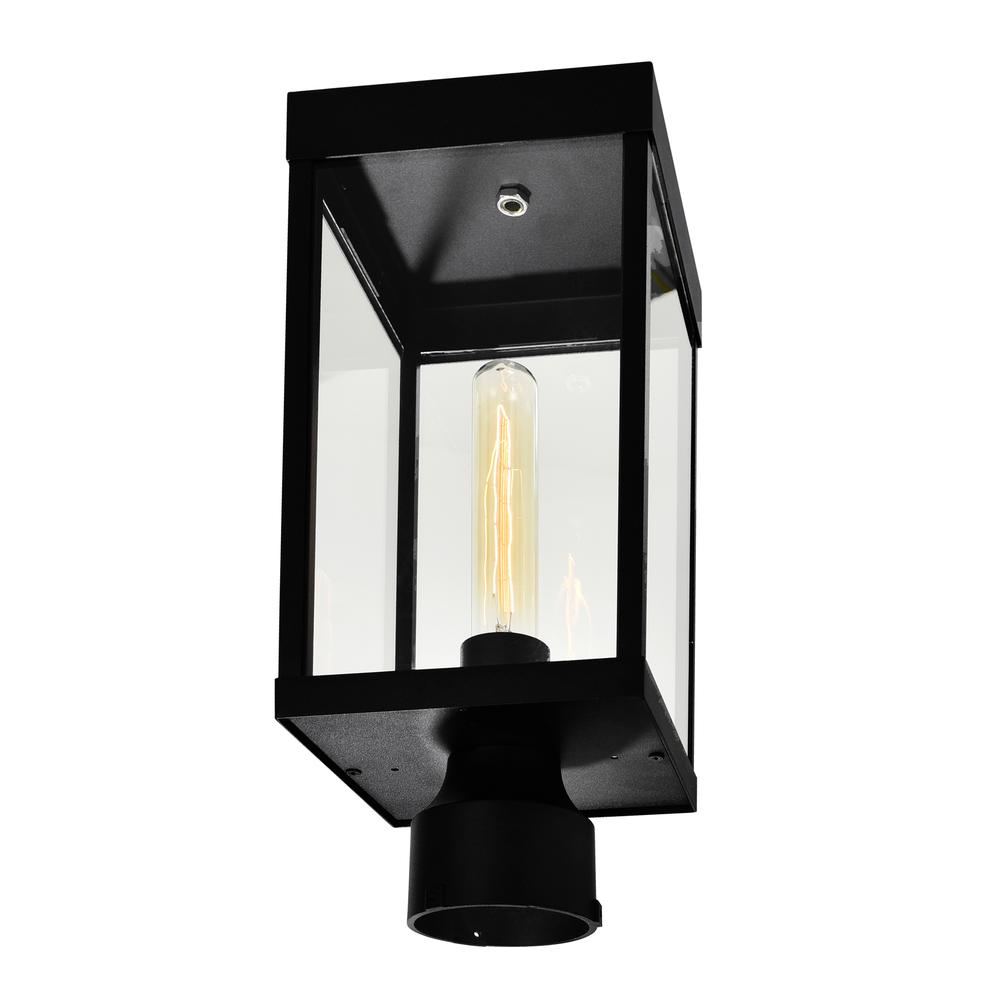 Windsor 1 Light Black Outdoor Lantern Head. Picture 4