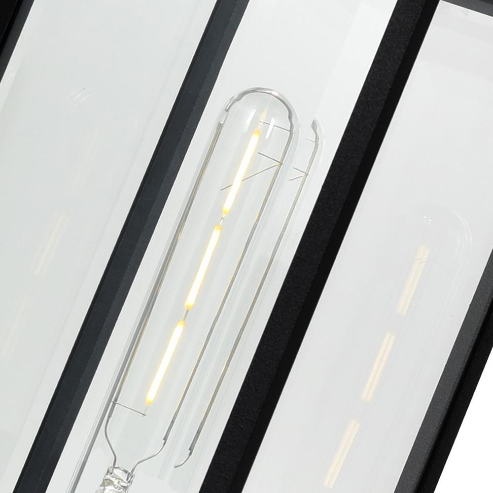 Windsor 1 Light Black Outdoor Lantern Head. Picture 5