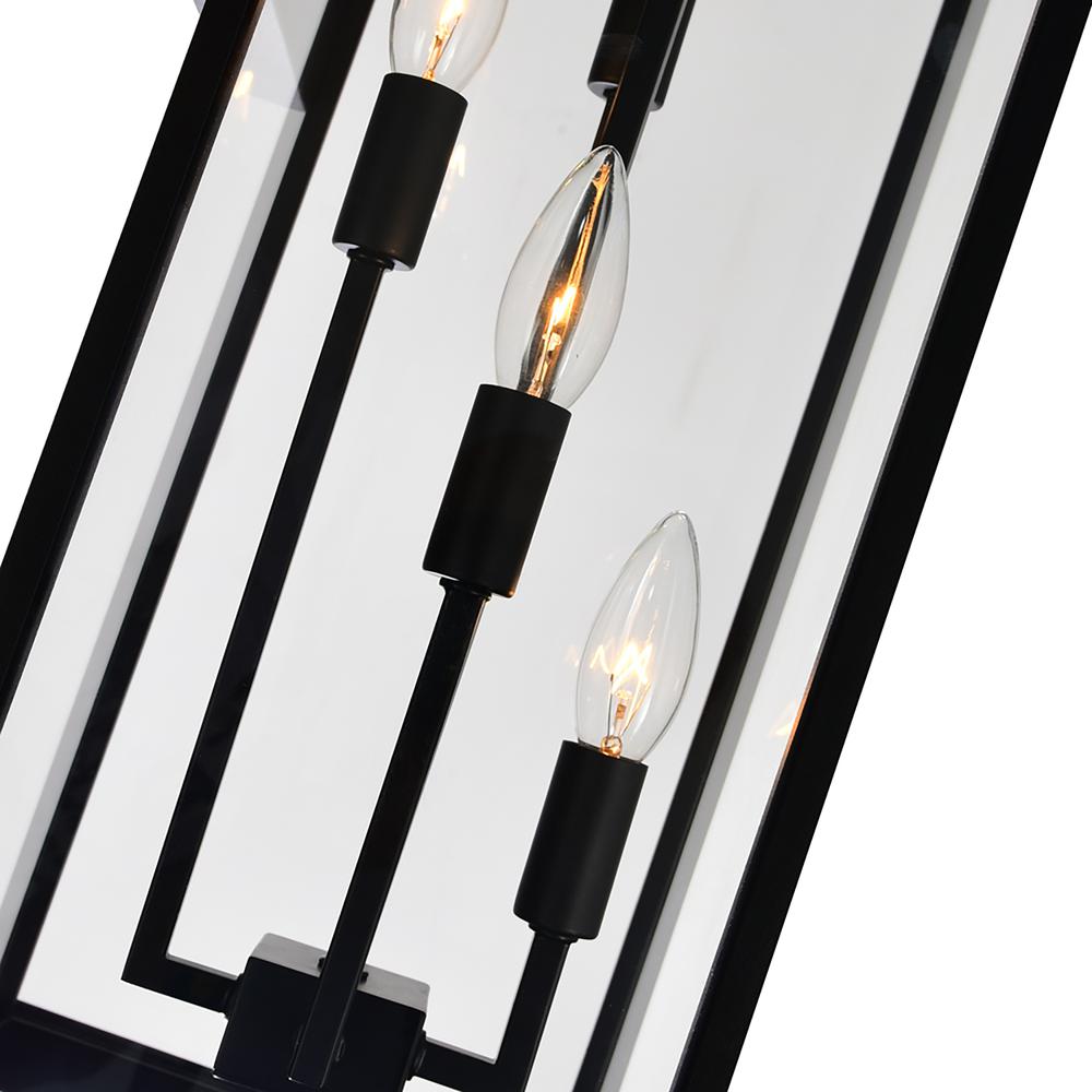 Windsor 4 Light Black Outdoor Wall Light. Picture 5
