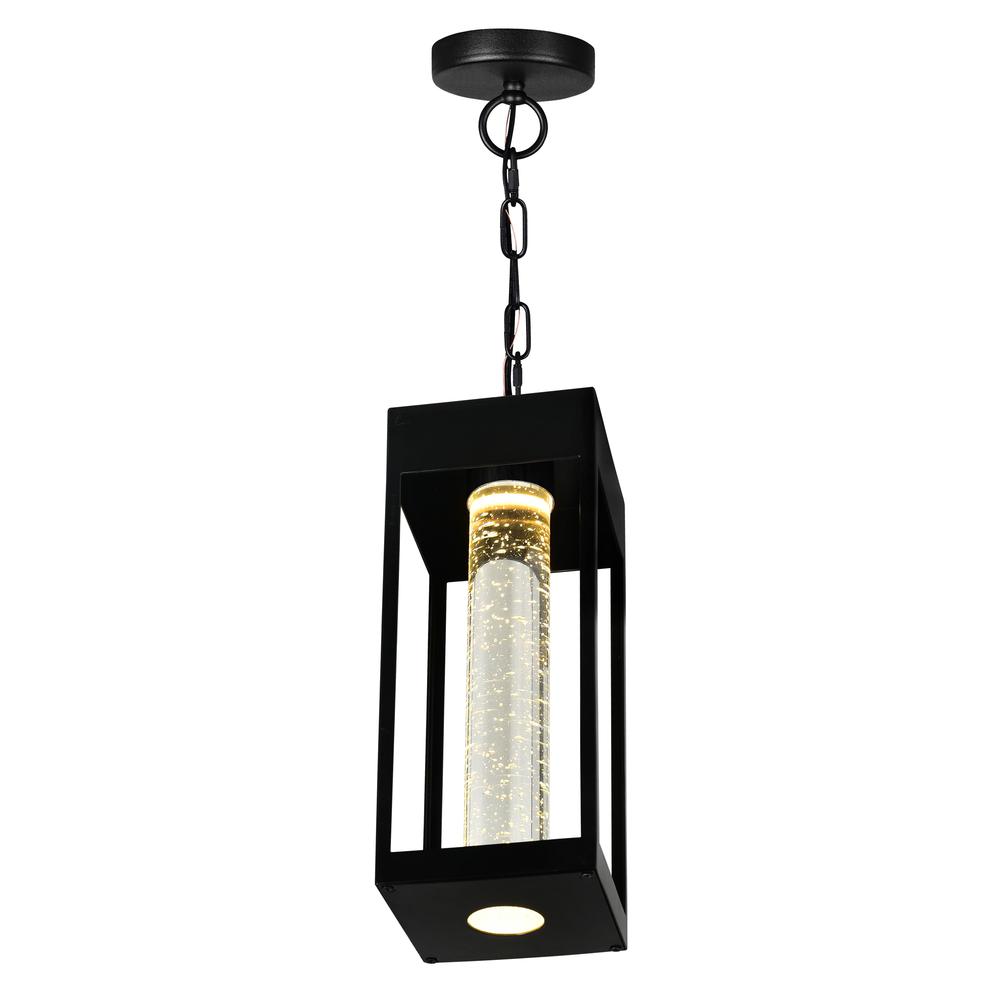 Rochester LED Integrated Black Outdoor Ceiling Light. Picture 2