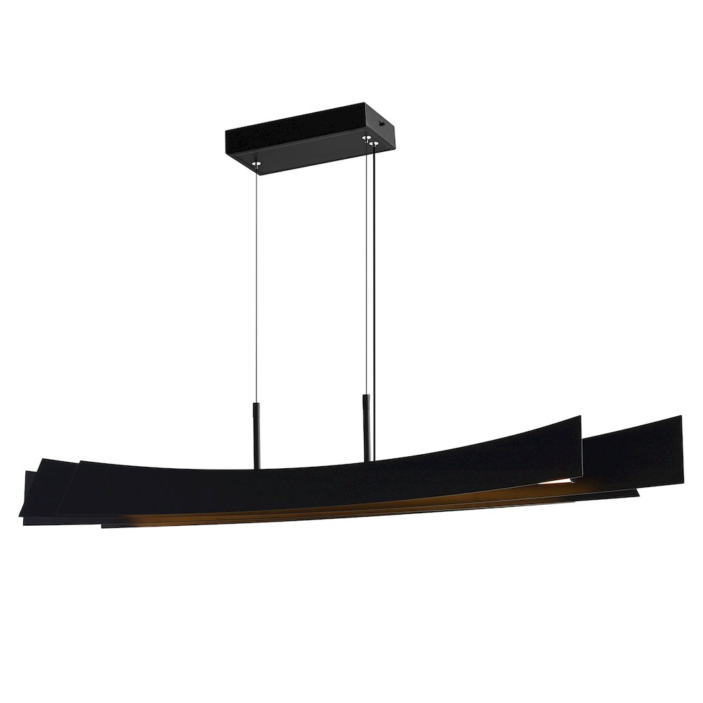 Candora Integrated LED Black Island/Pool Table Light. Picture 1