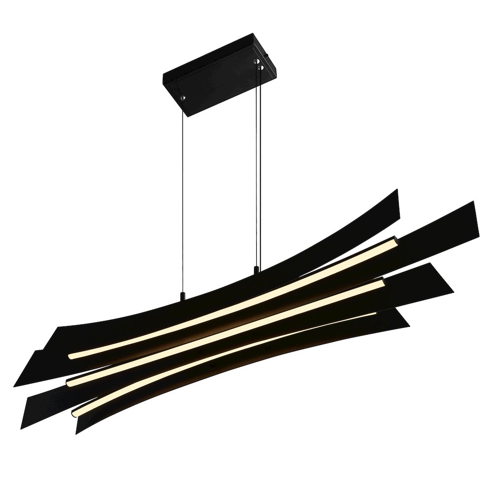 Candora Integrated LED Black Island/Pool Table Light. Picture 2