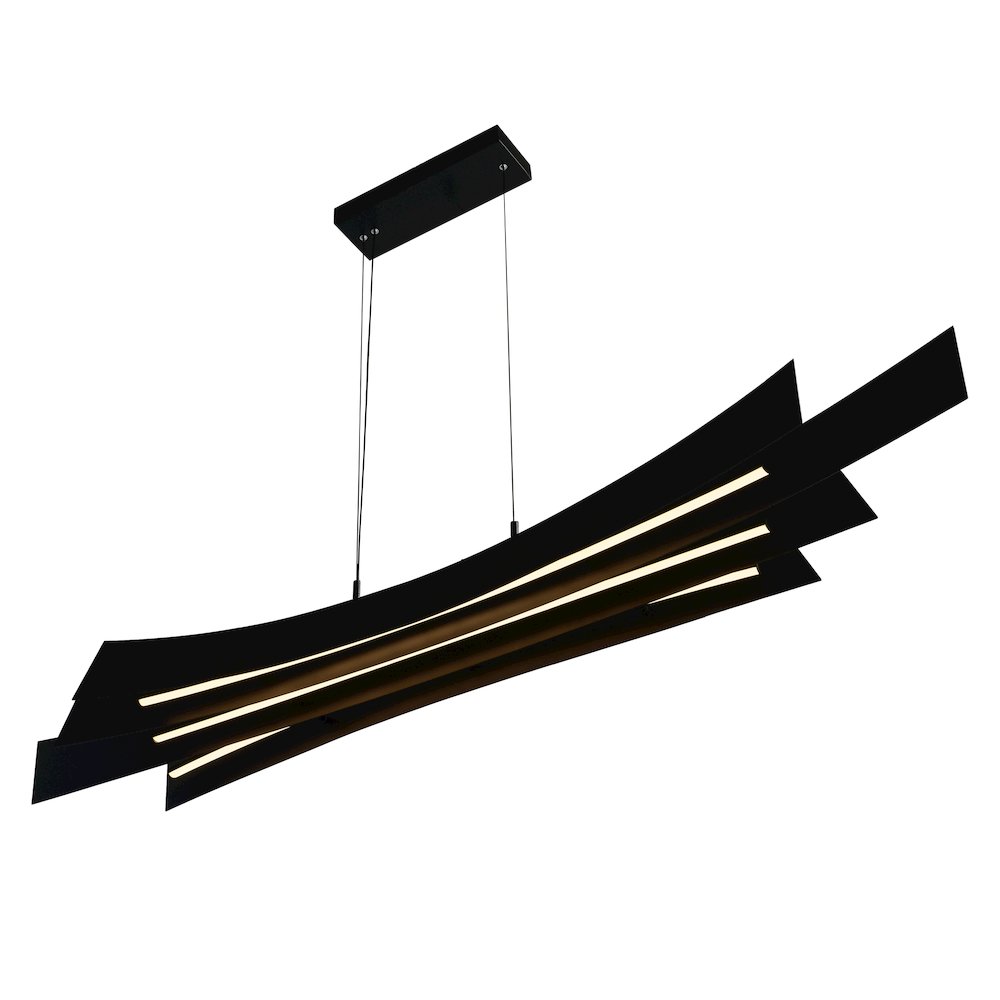 Candora Integrated LED Black Island/Pool Table Light. Picture 1