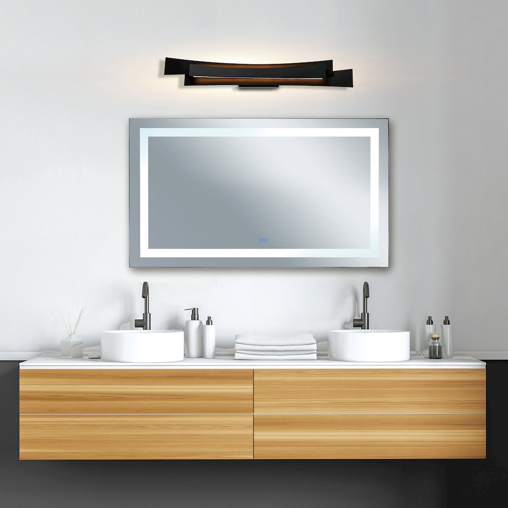 Candora Integrated LED Black Vanity Light. Picture 9