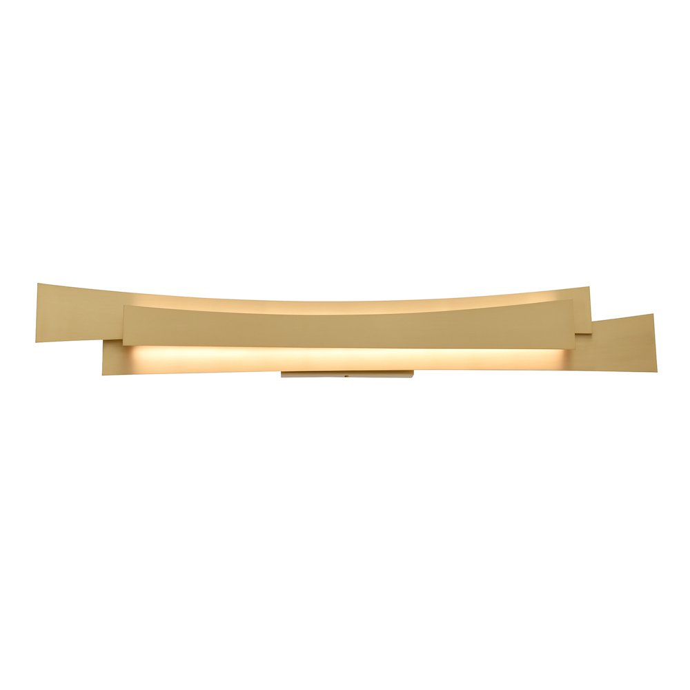 Candora Integrated LED Brass Vanity Light. Picture 1