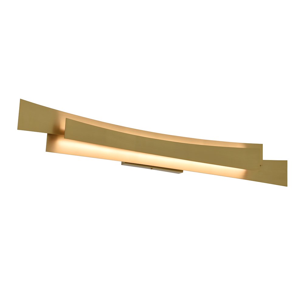 Candora Integrated LED Brass Vanity Light. Picture 3