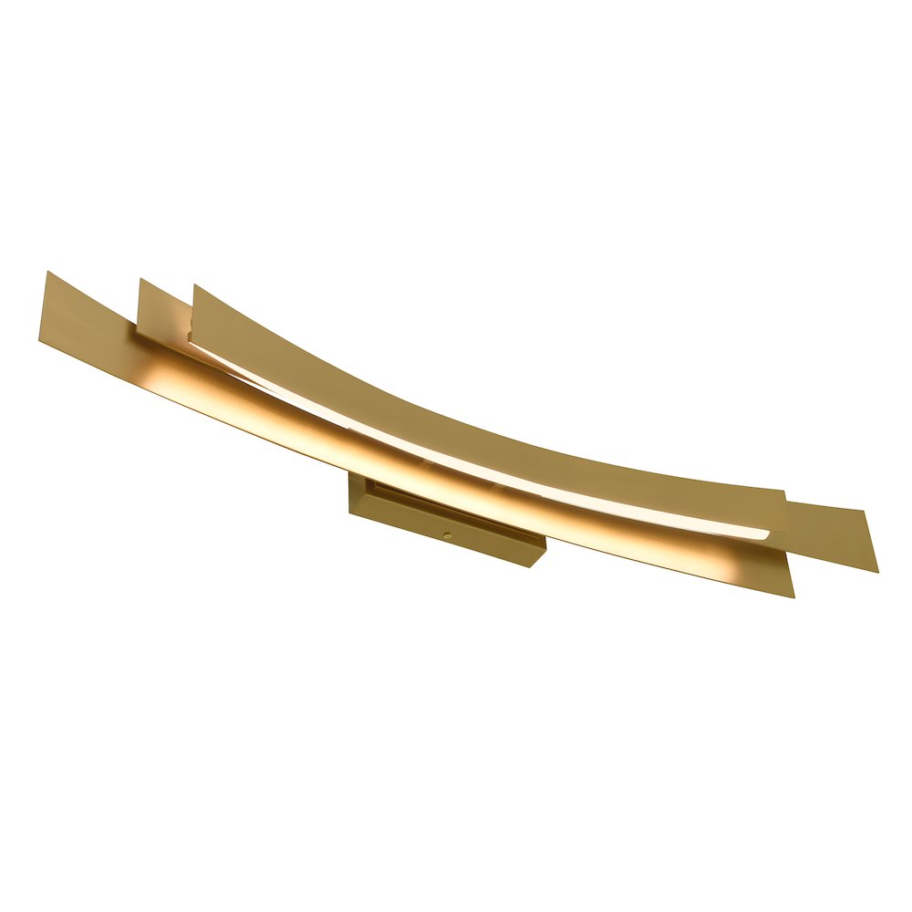 Candora Integrated LED Brass Vanity Light. Picture 4
