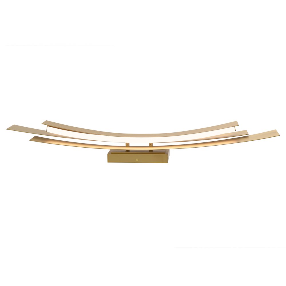 Candora Integrated LED Brass Vanity Light. Picture 6