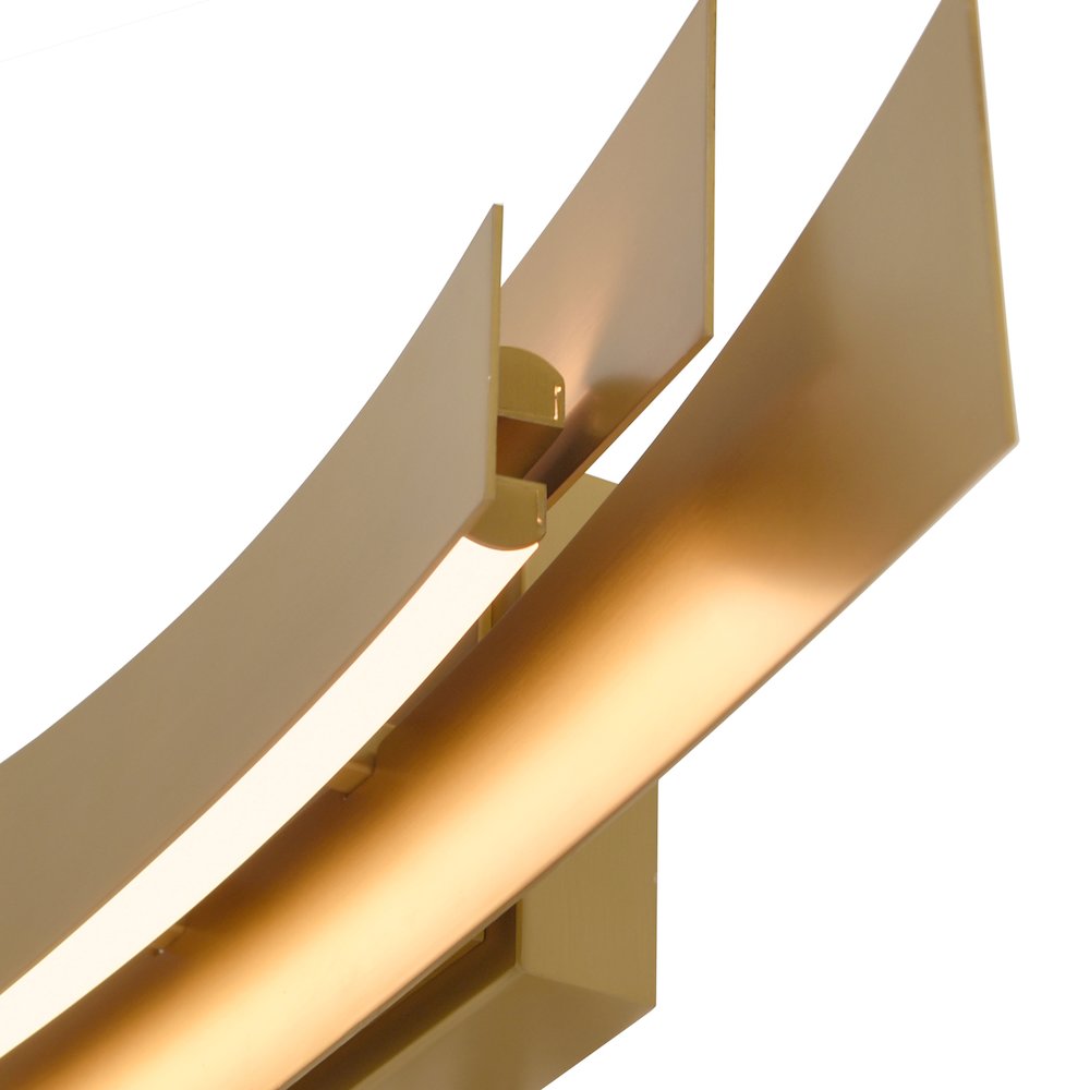 Candora Integrated LED Brass Vanity Light. Picture 7
