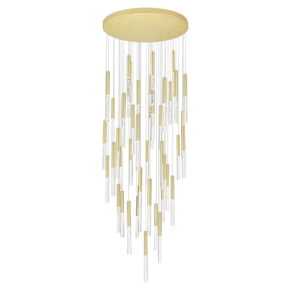 Dragonswatch LED Integrated Chandelier with Satin Gold Finish. Picture 1