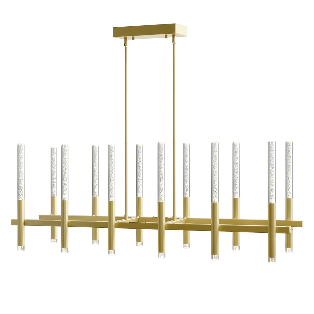 Dragonswatch Integrated LED Satin Gold Island/Pool Table Light. Picture 1