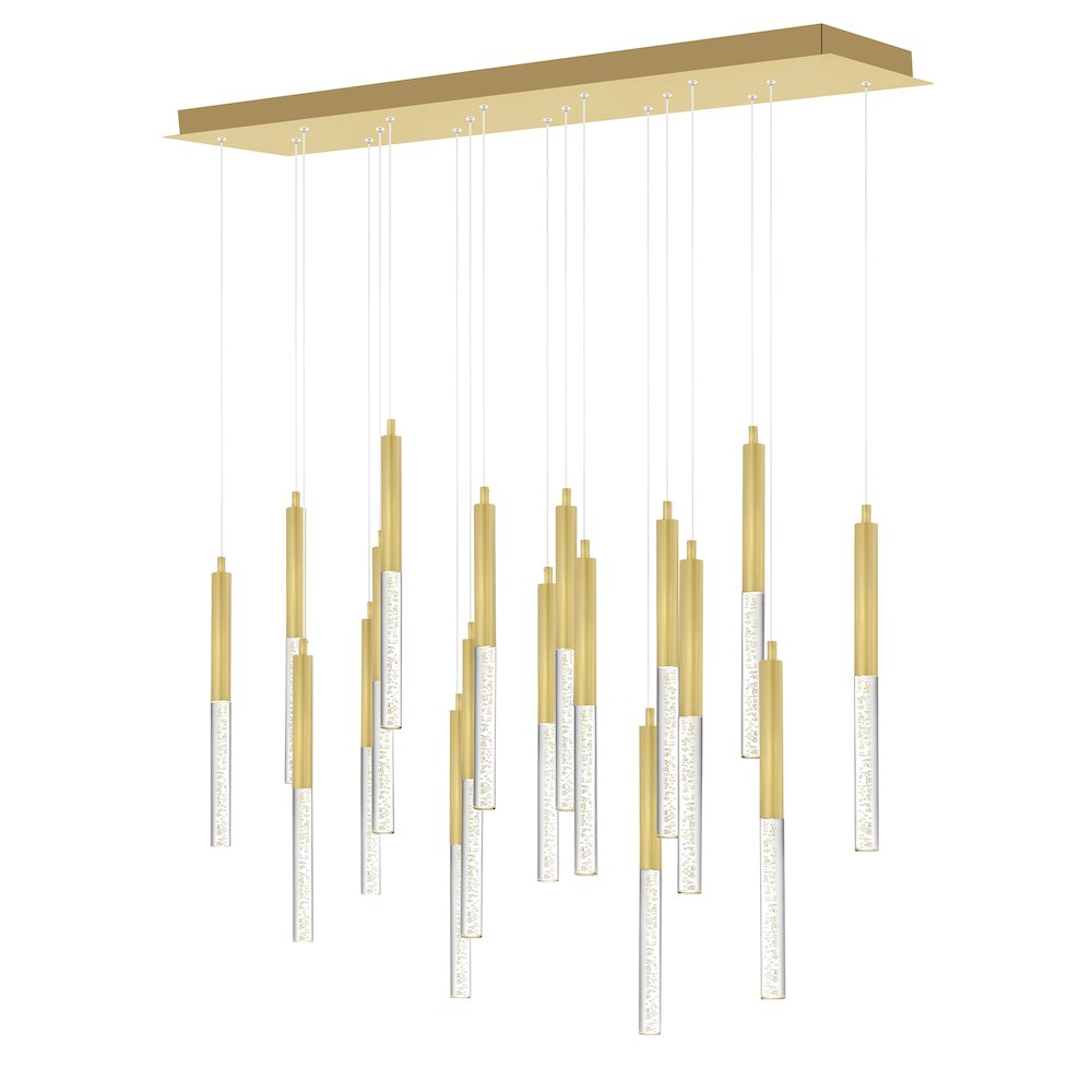 Dragonswatch Integrated LED Satin Gold Chandelier. Picture 1