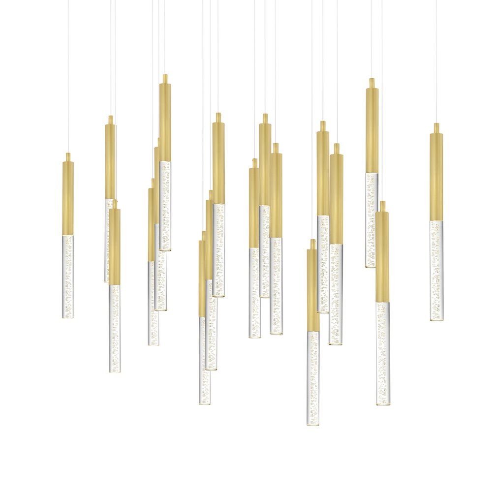 Dragonswatch Integrated LED Satin Gold Chandelier. Picture 2