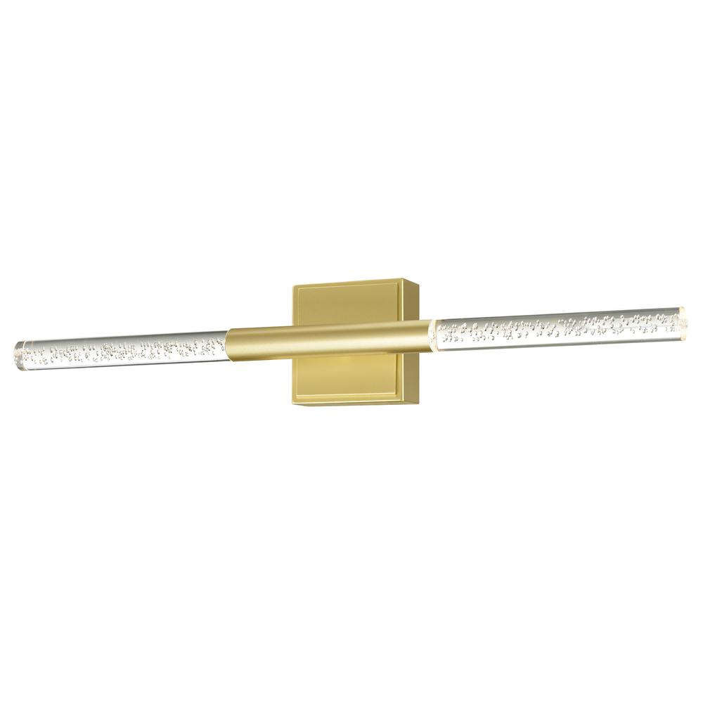Dragonswatch Integrated LED Satin Gold Vanity Light. Picture 1