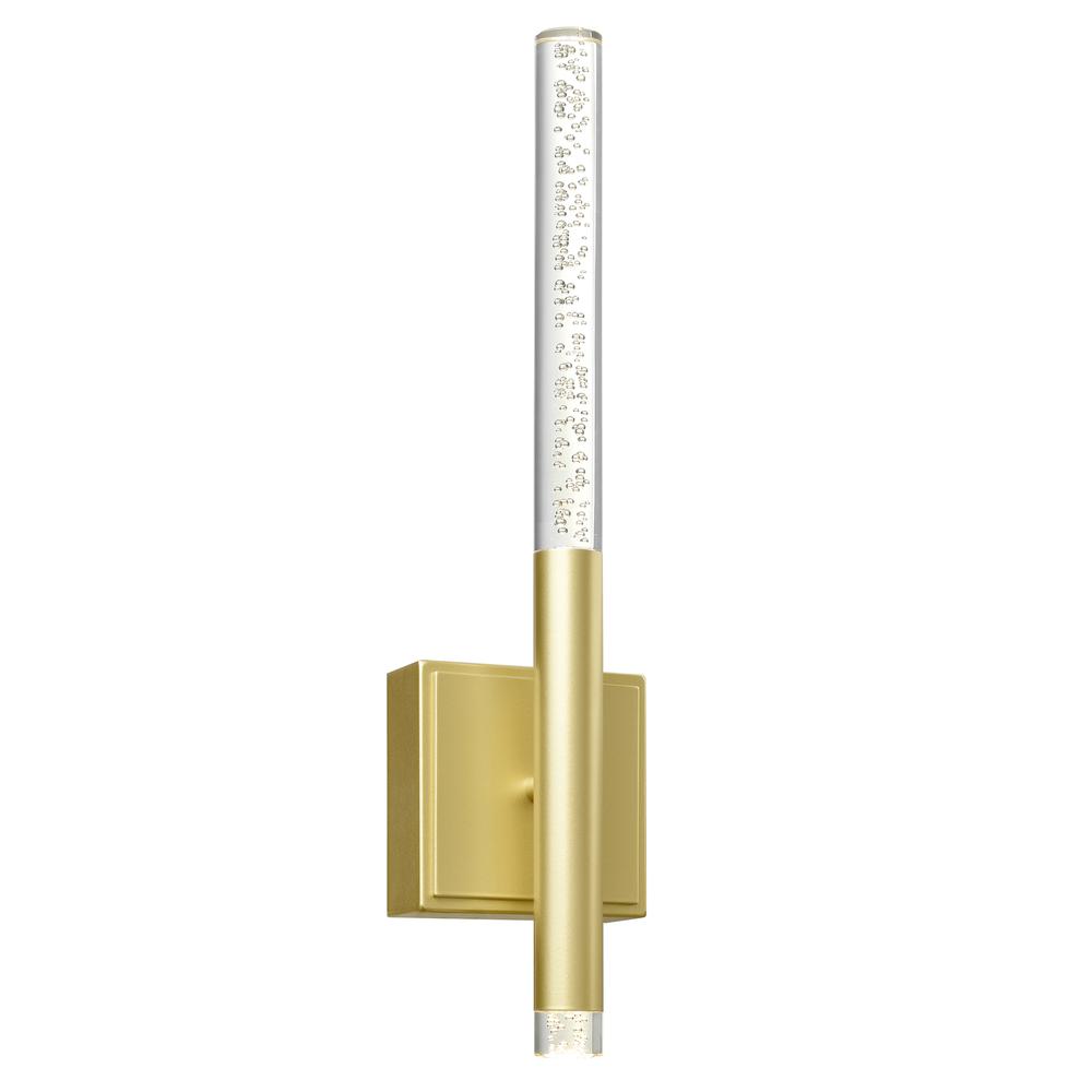 Dragonswatch Integrated LED Satin Gold Wall Light. Picture 1