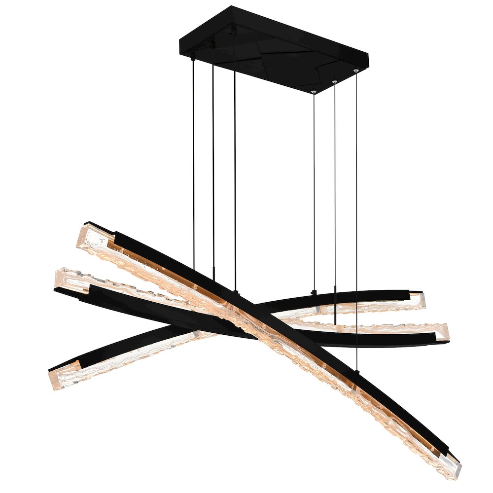 Saber Integrated LED Black Chandelier. Picture 1