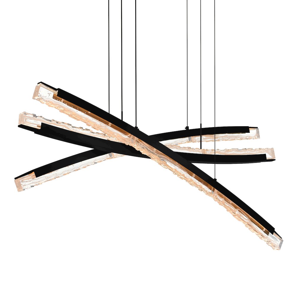 Saber Integrated LED Black Chandelier. Picture 2