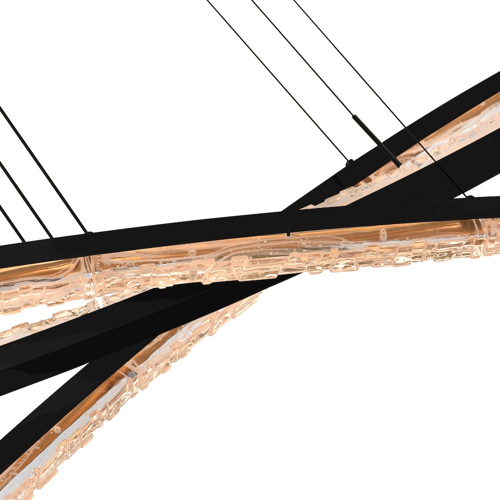 Saber Integrated LED Black Chandelier. Picture 4