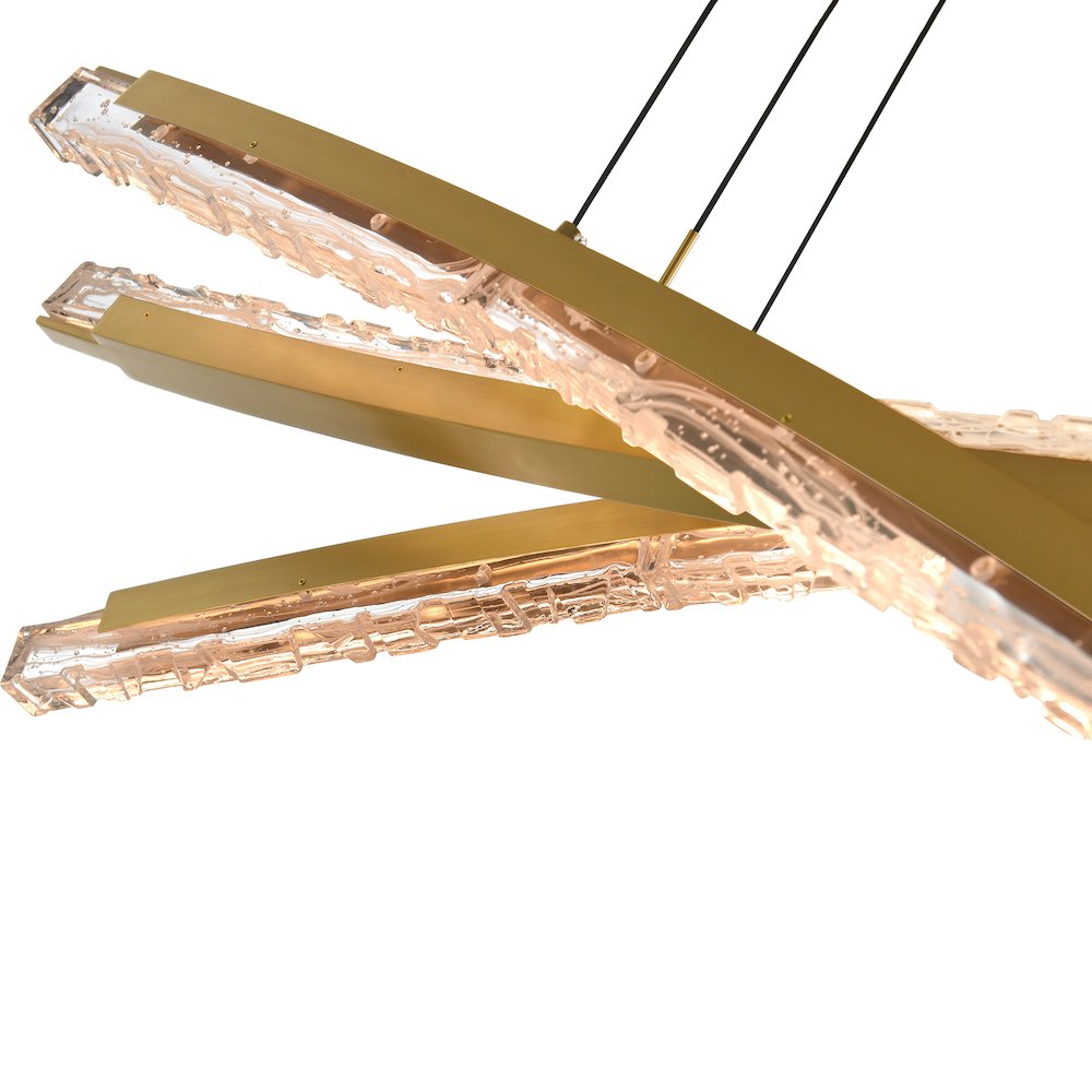 Saber Integrated LED Brass Chandelier. Picture 3
