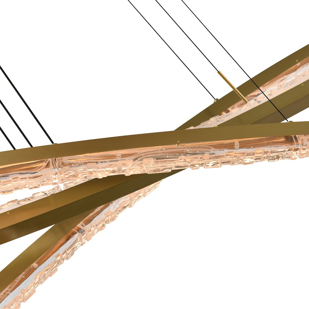 Saber Integrated LED Brass Chandelier. Picture 4