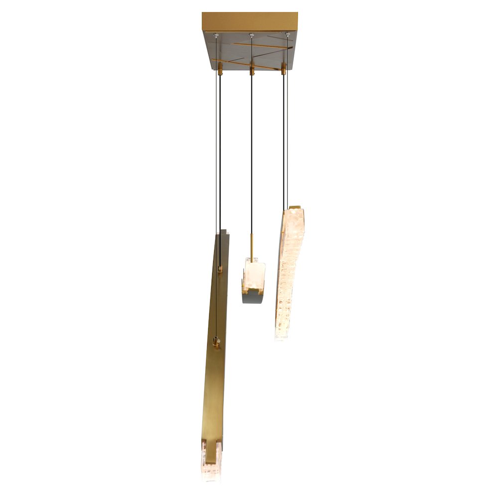 Saber Integrated LED Brass Chandelier. Picture 5