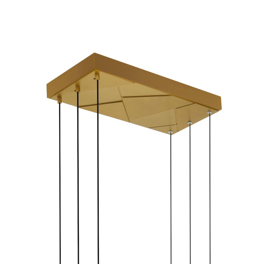Saber Integrated LED Brass Chandelier. Picture 7