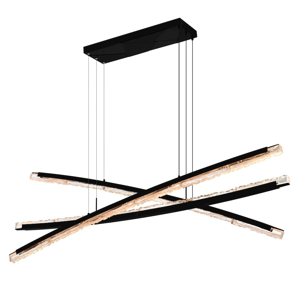 Saber Integrated LED Black Chandelier. Picture 1