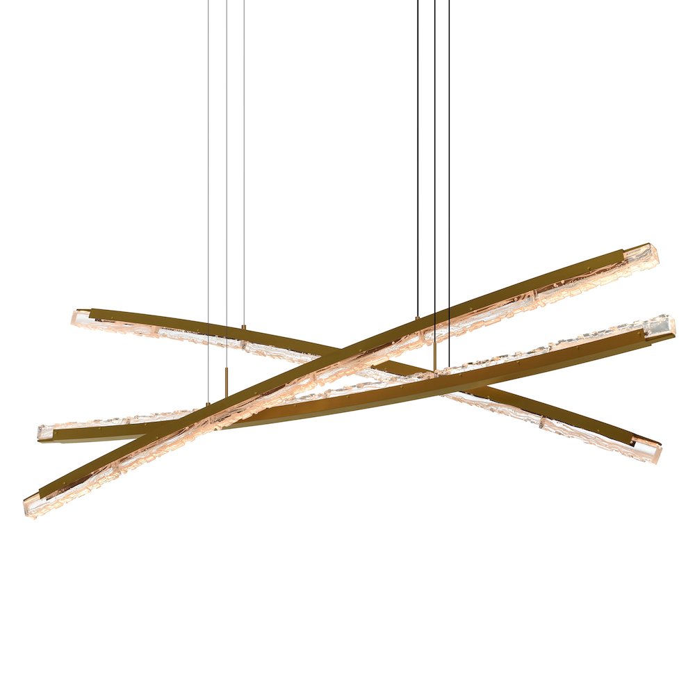 Saber Integrated LED Brass Chandelier. Picture 2