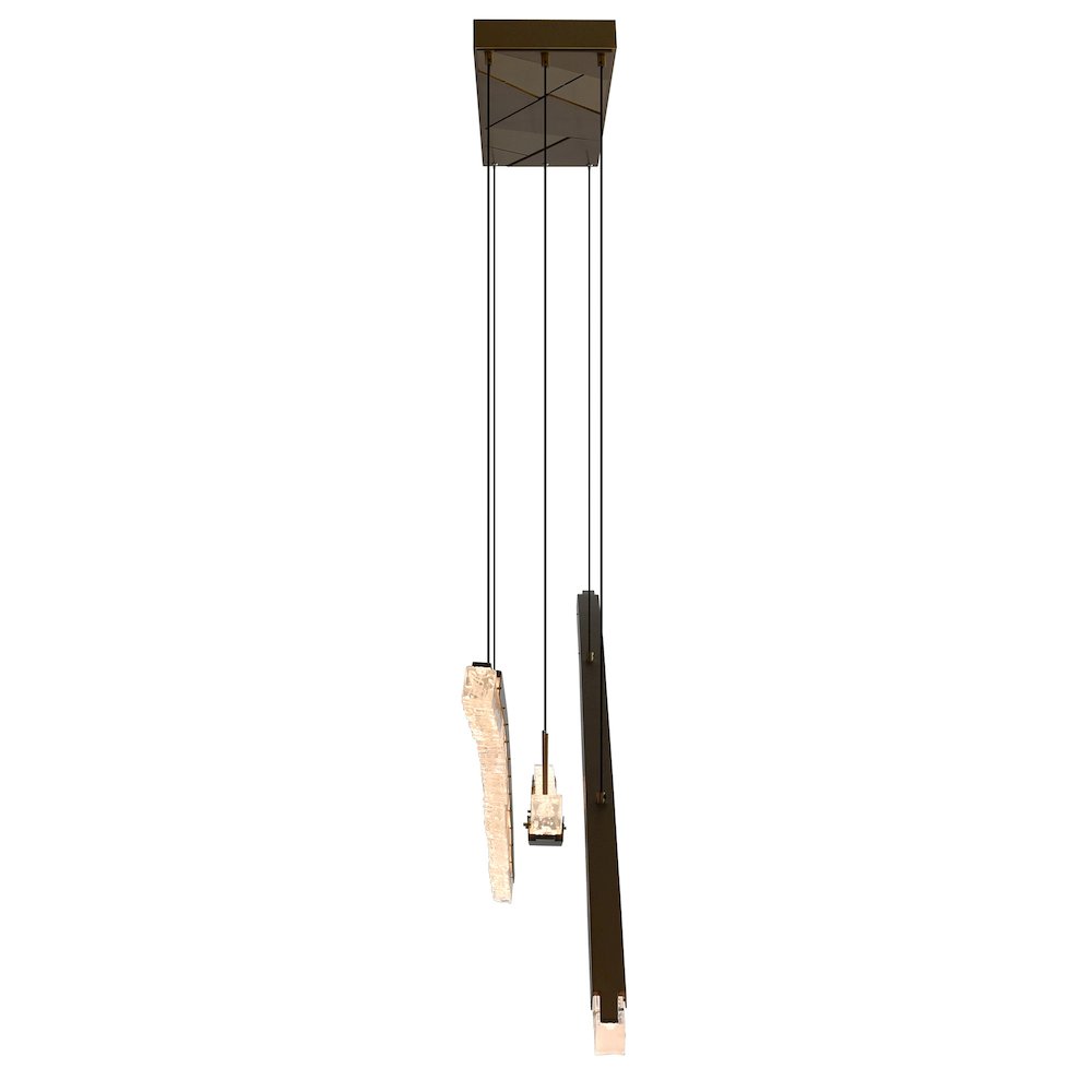 Saber Integrated LED Brass Chandelier. Picture 4