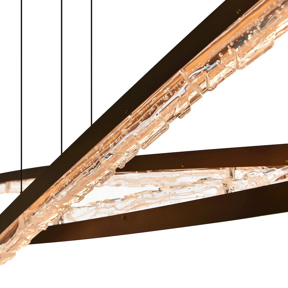 Saber Integrated LED Brass Chandelier. Picture 7