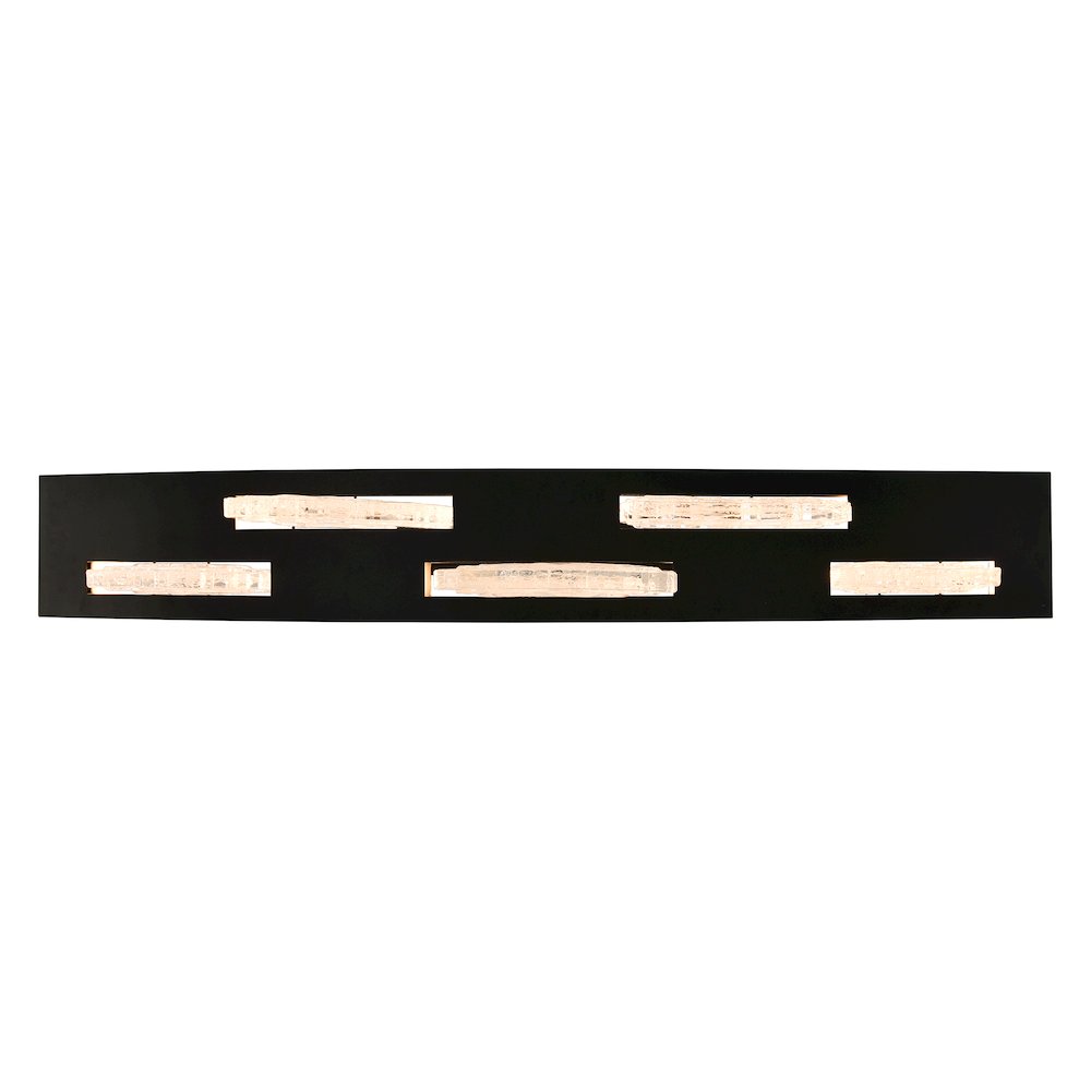 Arcus Integrated LED 50in Black Chandelier with Handcrafted Glass. Picture 5