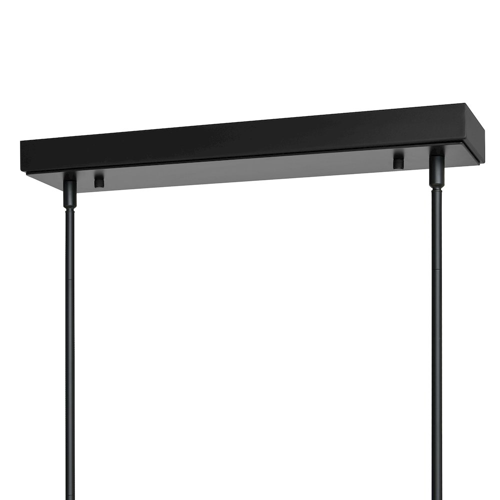 Arcus Integrated LED 50in Black Chandelier with Handcrafted Glass. Picture 12