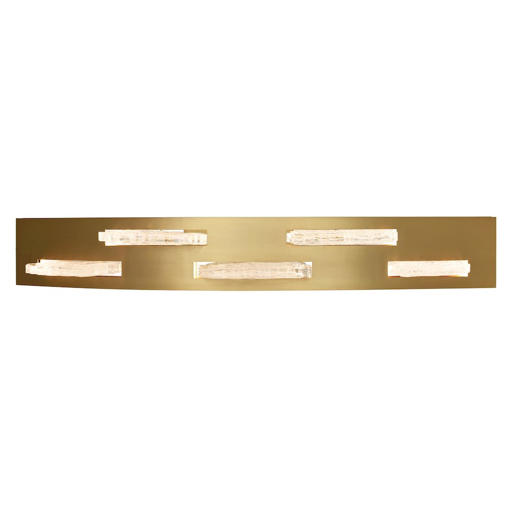 Arcus Integrated LED 50in Brass Chandelier with Handcrafted Glass. Picture 5