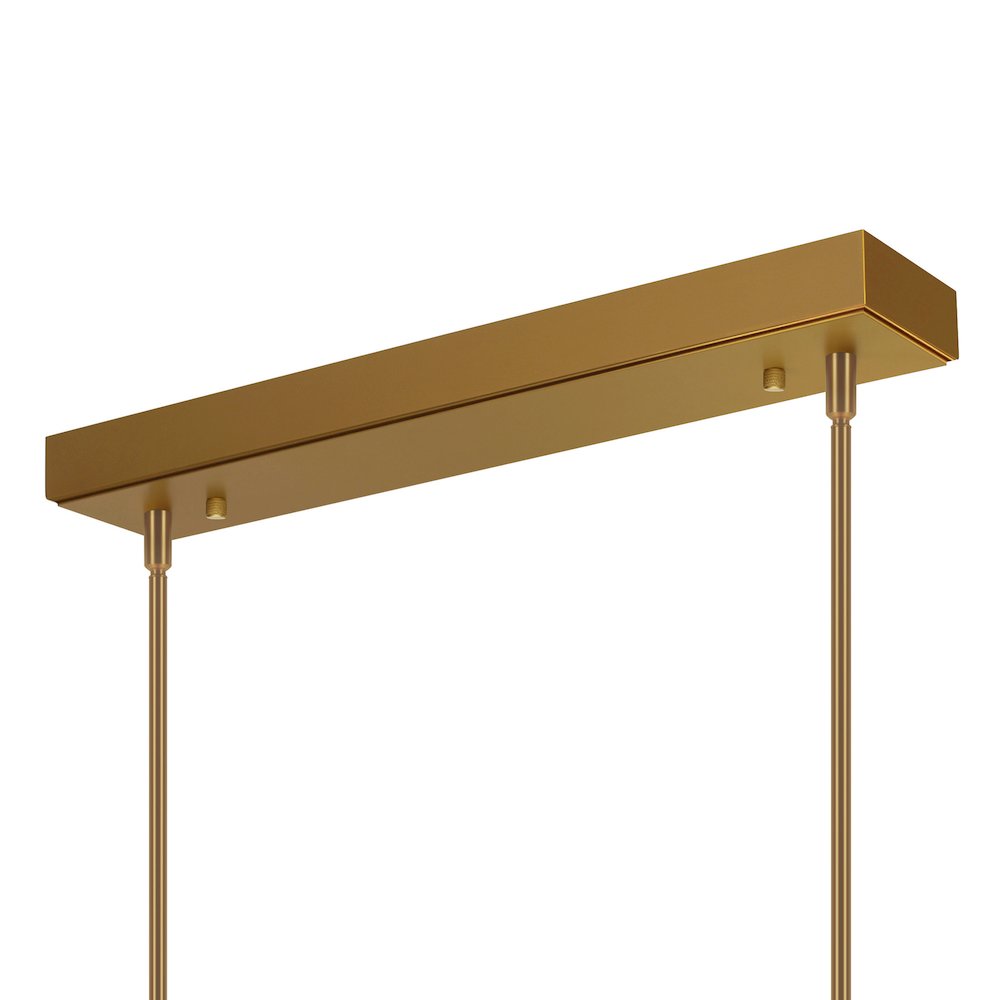 Arcus Integrated LED 50in Brass Chandelier with Handcrafted Glass. Picture 6