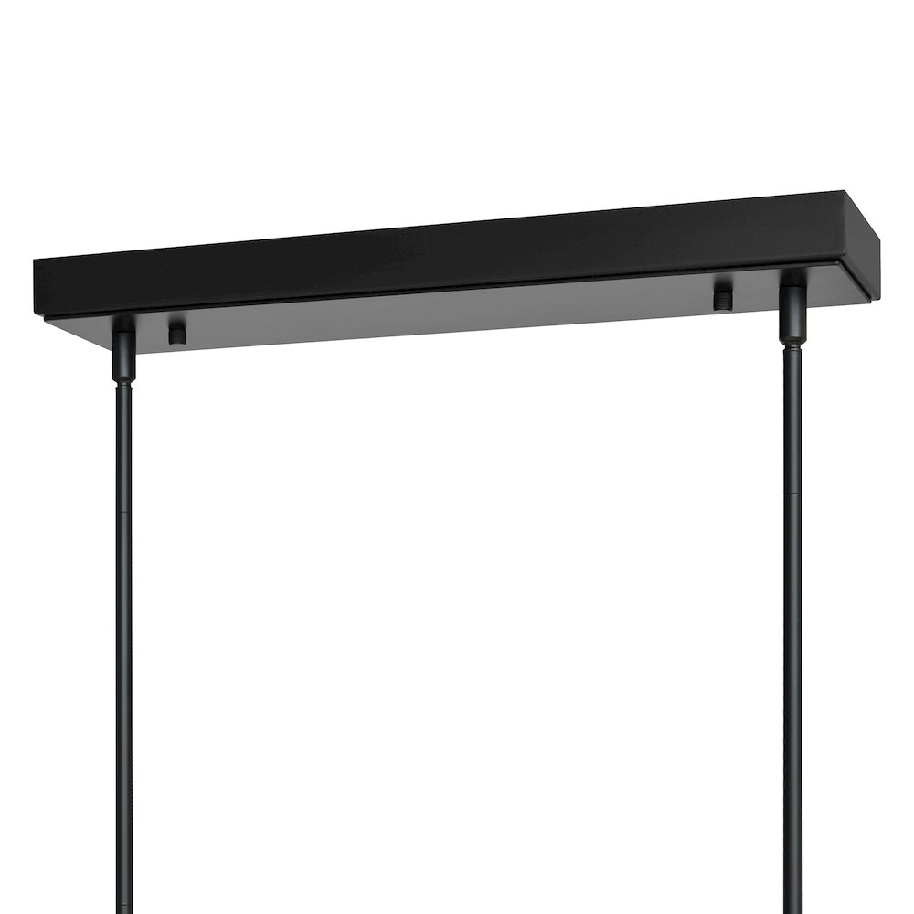 Arcus Integrated LED 70in Black Chandelier with Handcrafted Glass. Picture 12