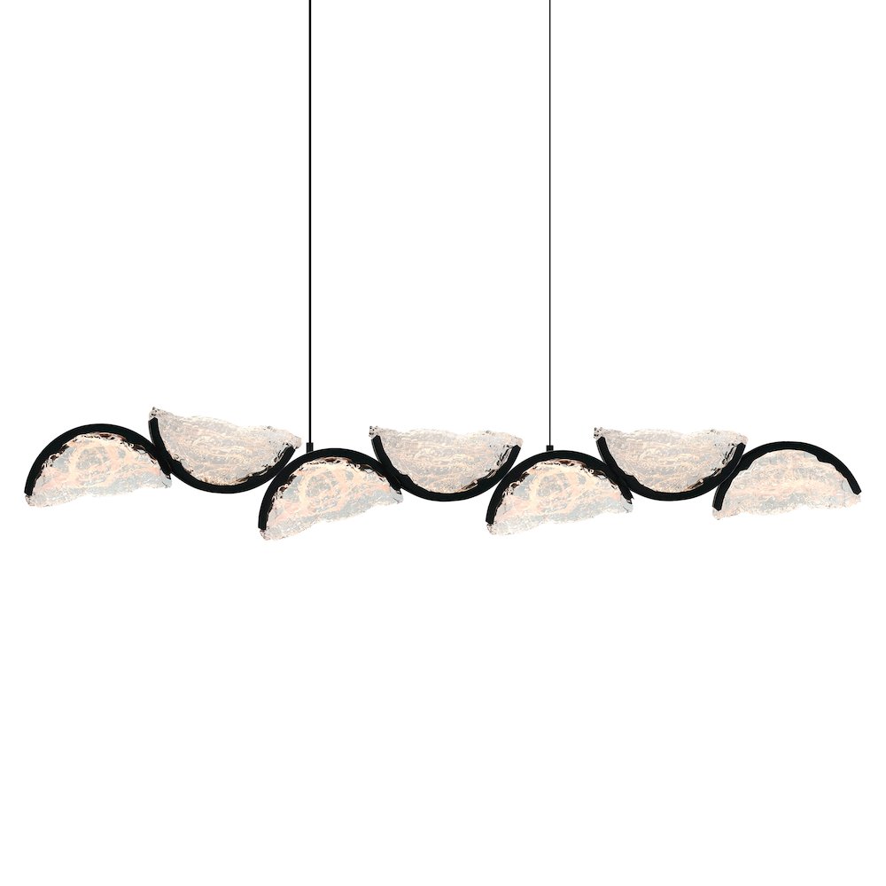 Moon Integrated LED Black Chandelier. Picture 2