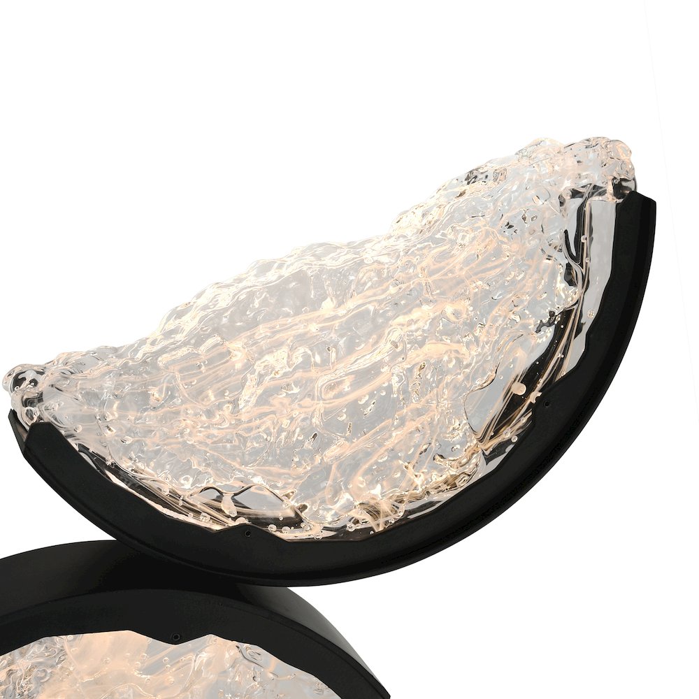 Moon Integrated LED Black Chandelier. Picture 4
