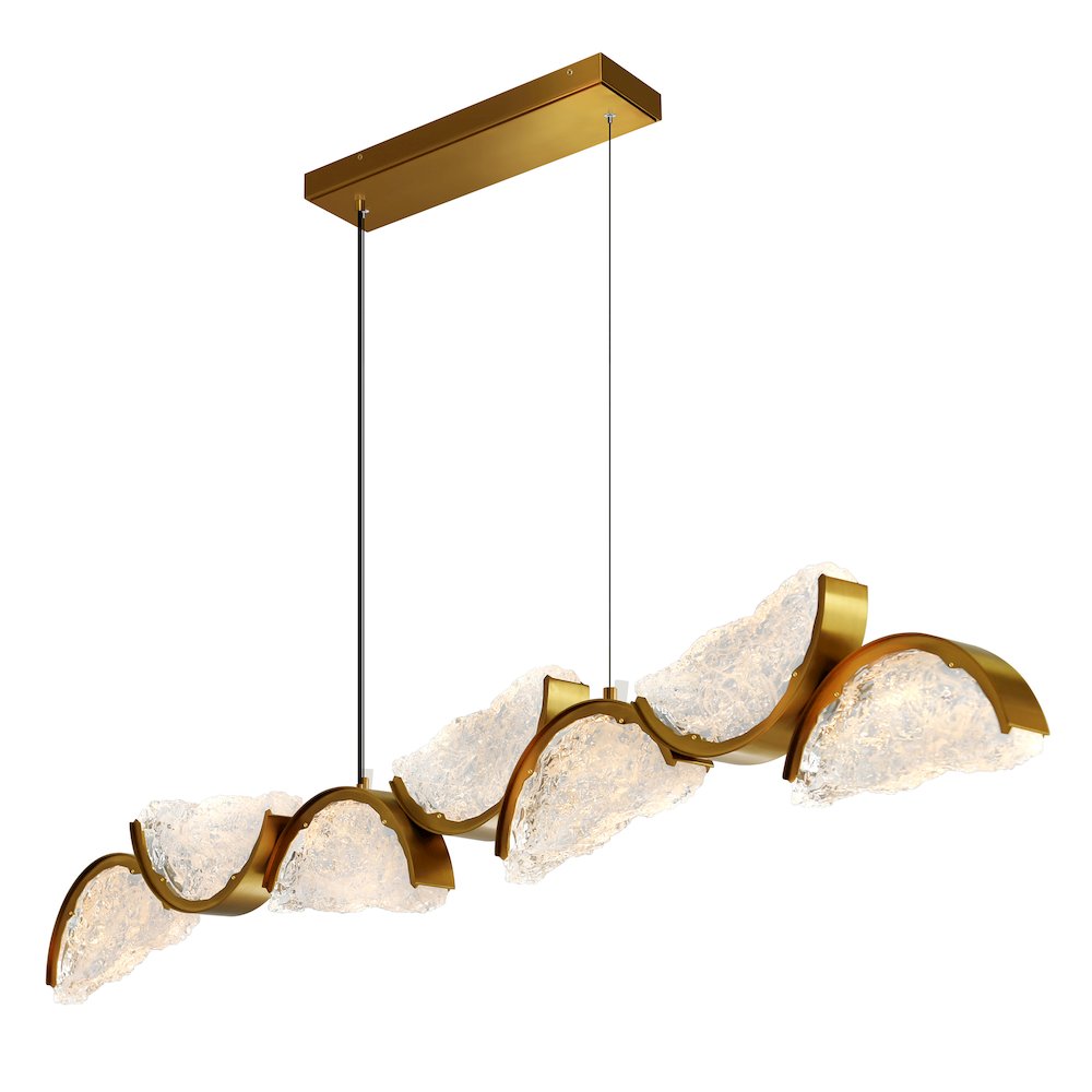 Moon Integrated LED Brass Chandelier. Picture 2