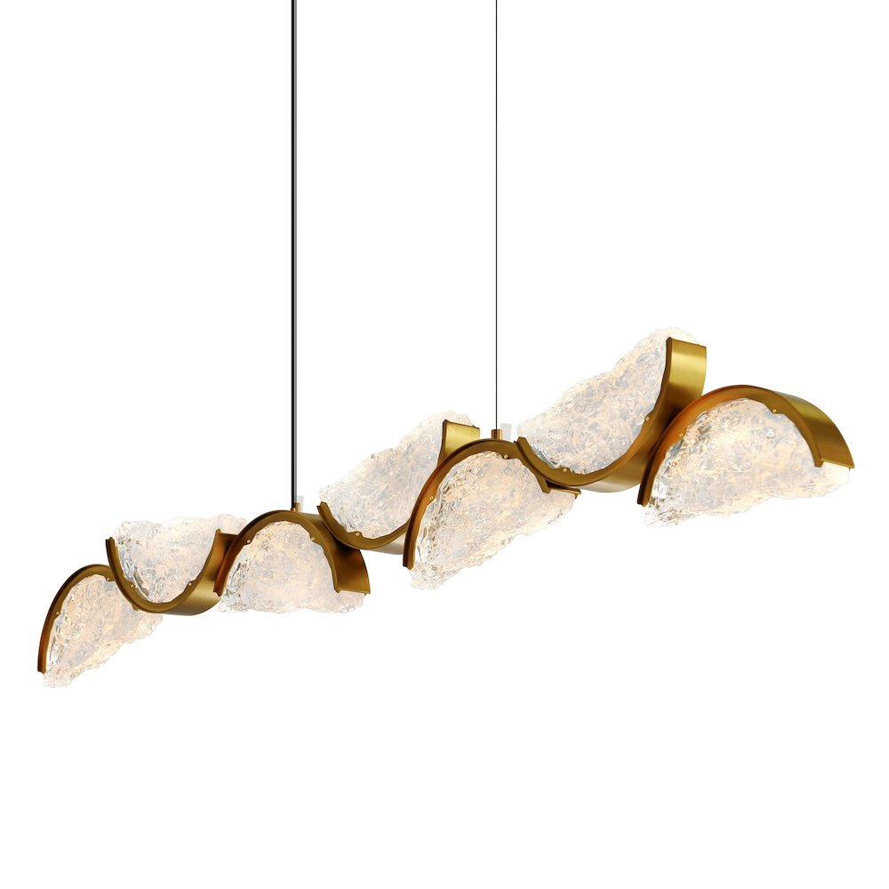 Moon Integrated LED Brass Chandelier. Picture 3