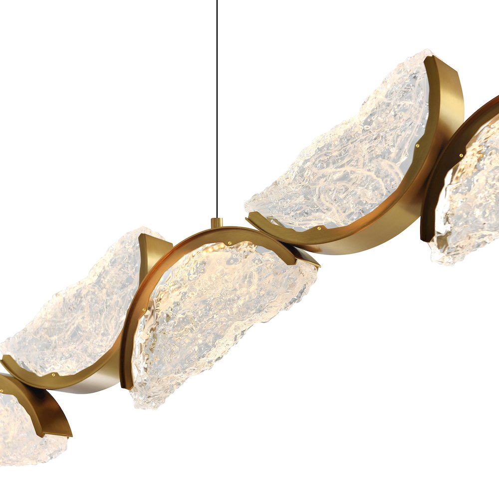 Moon Integrated LED Brass Chandelier. Picture 5