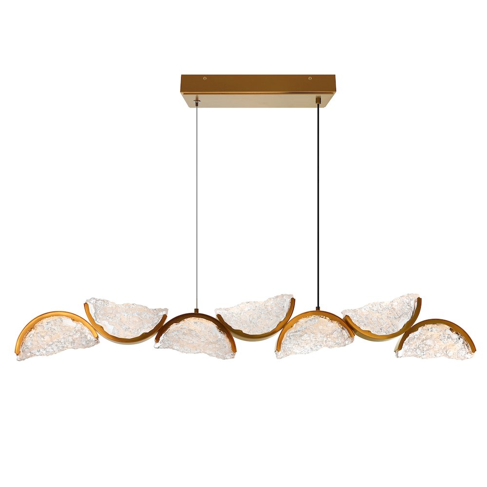 Moon Integrated LED Brass Chandelier. Picture 1
