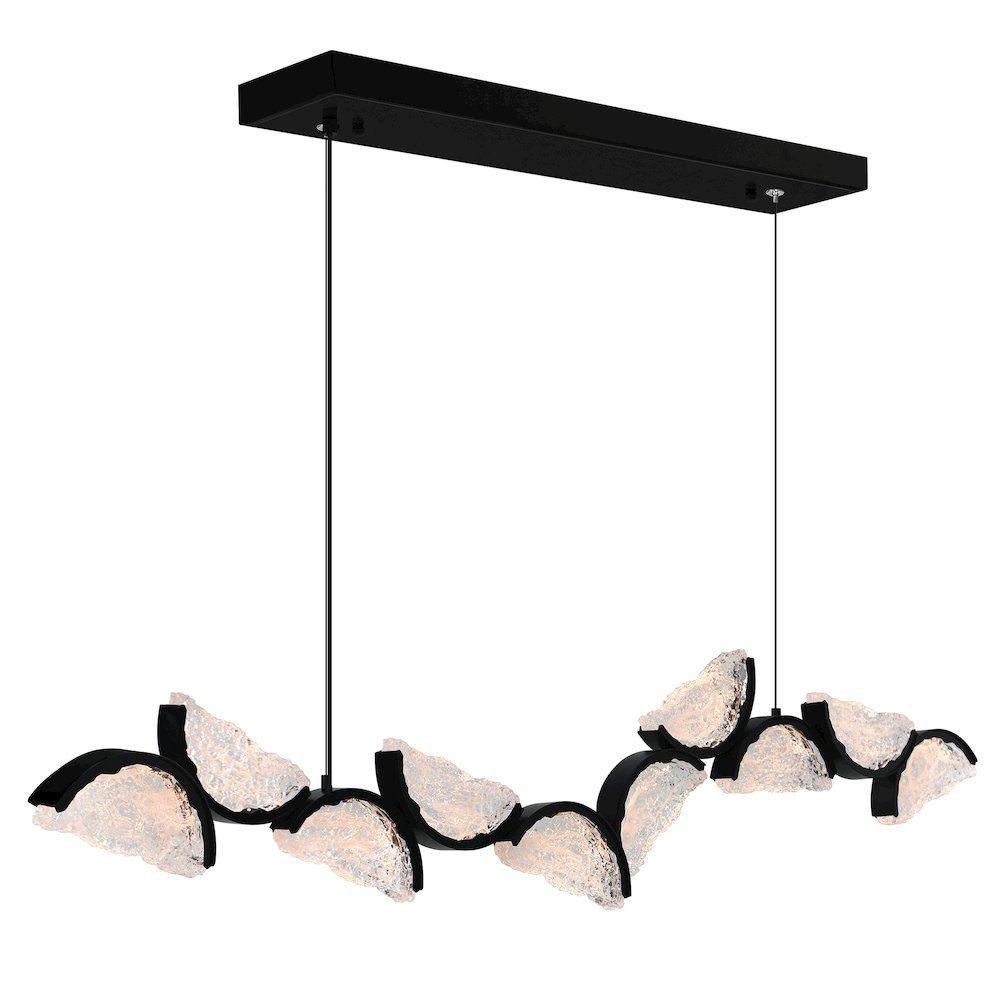 Moon Integrated LED Black Chandelier. Picture 1