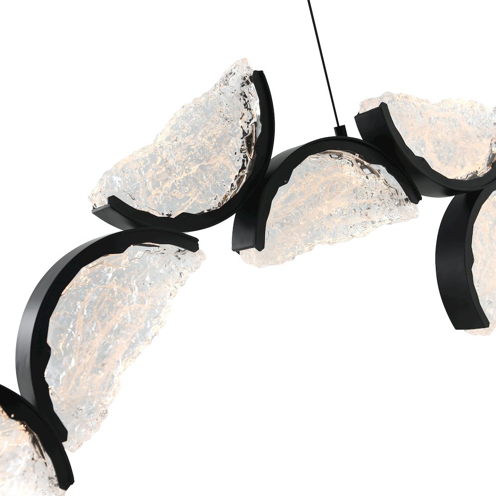 Moon Integrated LED Black Chandelier. Picture 5