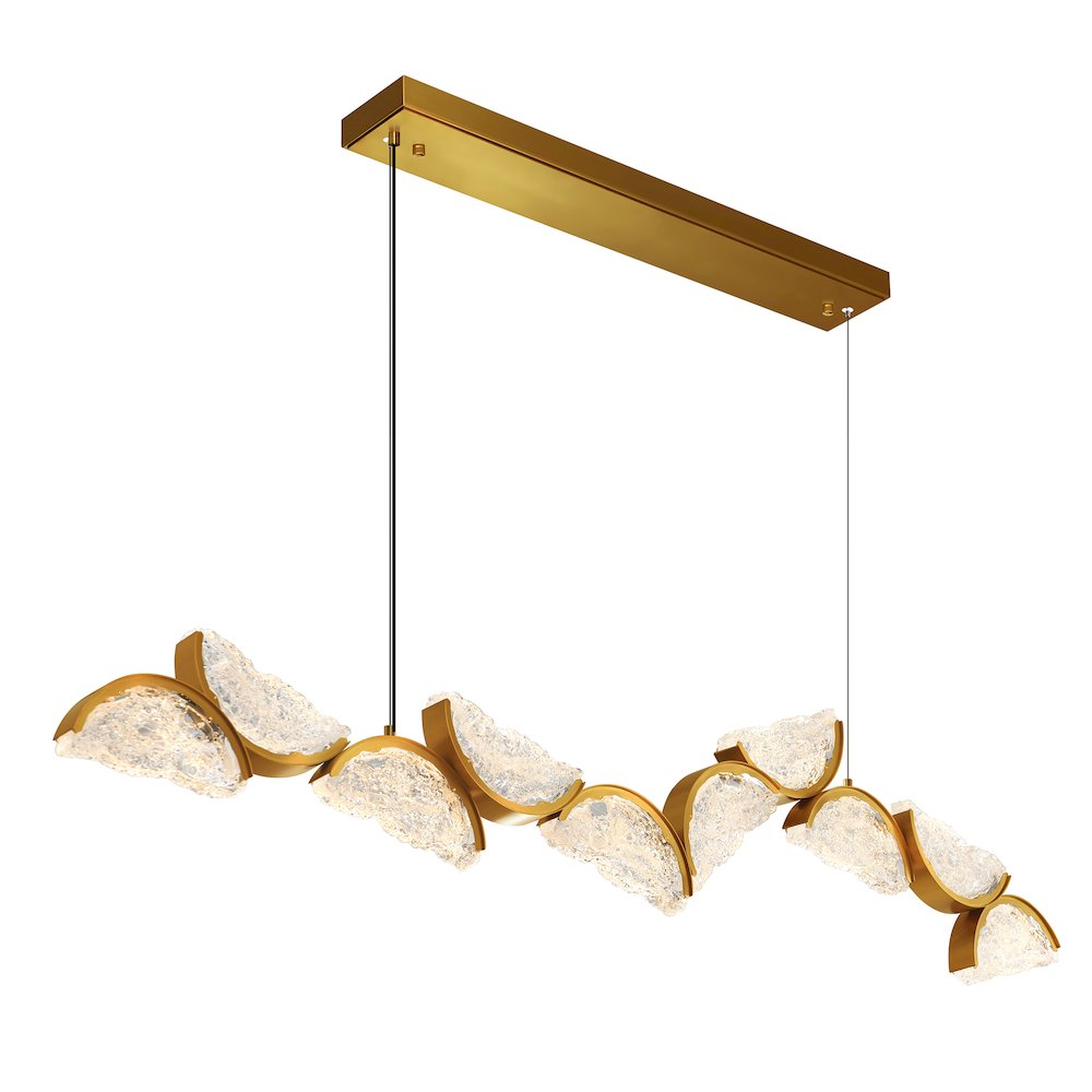 Moon Integrated LED Brass Chandelier. Picture 2