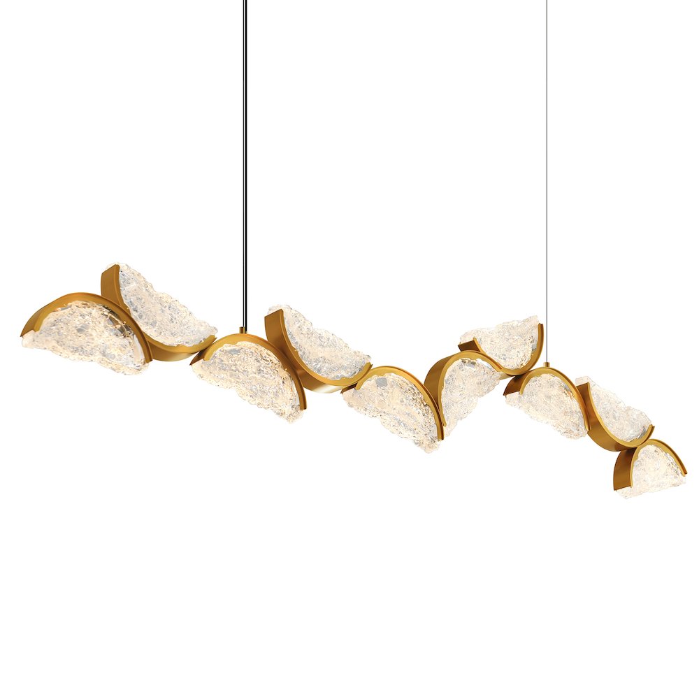 Moon Integrated LED Brass Chandelier. Picture 3